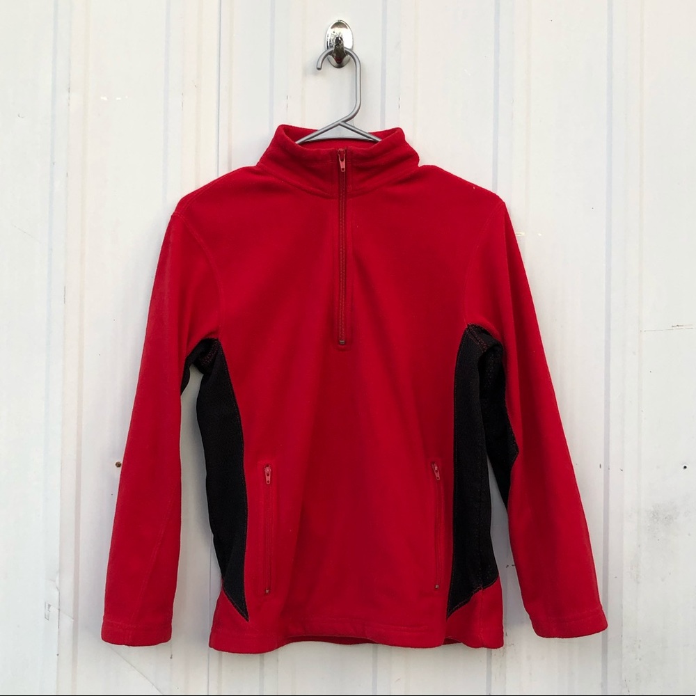 red kids foot locker quarter zip sweater
